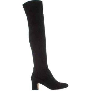 New SPLENDID 7 Charlotte Kensley Poet Black Suede Stretch OTK Over Knee Boots